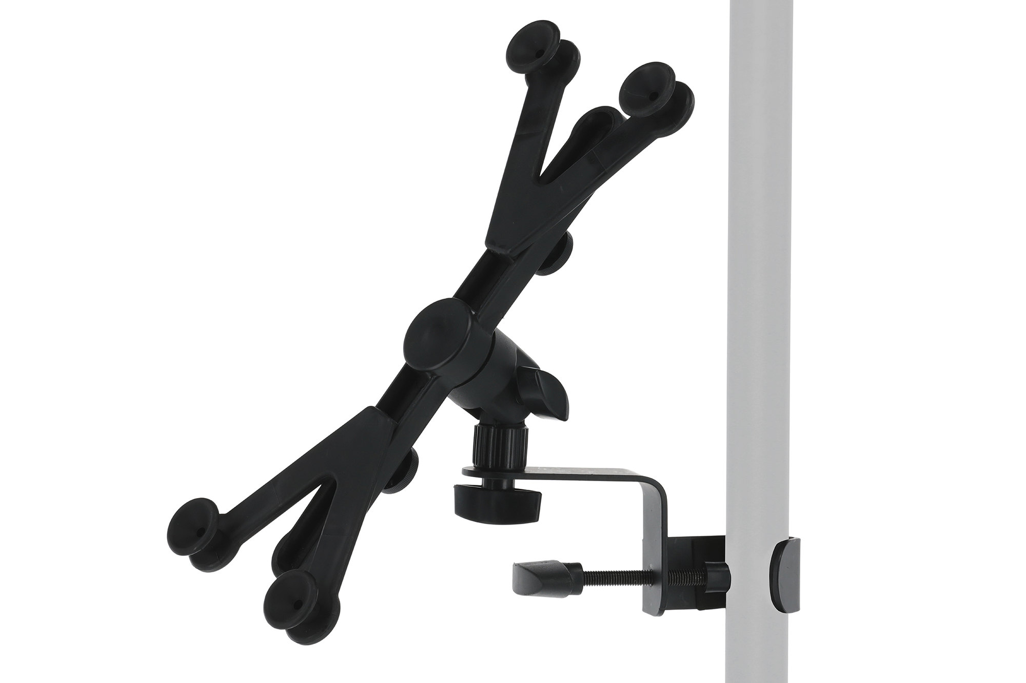 Tablet-Halterung, Schwarz, Kunststoff, Klemmhalterung, Verstellbarer Arm